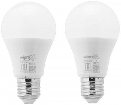 wipro Garnet 7W LED Bulb for Home & Office |Warm White (2700K) | E27 Base|220 Degree Light Coverage |4Kv Surge Protection |400V High Voltage Protection |Energy Efficient | Pack of 2