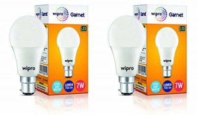 wipro Garnet 7W LED Bulb  Home & Office |Cool Day White  Pack of 2