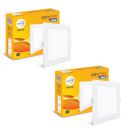 Wipro Garnet 8W Square LED Alpha Panel | Neutral White (4000K) | Recessed Down Light for False Ceiling | Cutout - 110mm*110mm | Pack of 2...