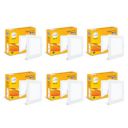 Wipro Garnet 8W Square LED Alpha Panel | Warm White (2700K) | Recessed Down Light | Cutout - 110mm*110mm | Pack of 6...