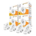 wipro Garnet 9W Round Led Wave Spotlight | Cob Spotlight for Ceiling | Warm White Light | Pack of 4...