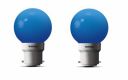 Wipro Glass Safelite N10004 B22 0.5-Watt Led Night Lamp (Pack of 2 Blue)...