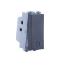 Wipro Northwest Nowa 6A One Way Switch with Indicator, Silver Grey (pack of 10)...