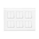 Wipro Northwest (Nowa) Switch Combo of 12M Plate + 6A Switch x12t, White (Kit 15)...