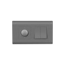Wipro Northwest (Nowa) Switch Combo of 4M Plate + 1M 6A Switch x2 + 5 Step Fan Regulator, Silver Grey (Kit 9)...