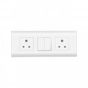 Wipro Northwest (Nowa) Switch Combo of 6M Plate + 1M 6A Switch x2 + 6A 3Pin Socket x2, White (Kit 12)...