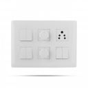 Wipro Northwest (Venia) Switch Combo of 12M Plate + 6A Switch x6 + 5 Step FR x2 + 6A 3Pin Socket x1, White (Kit 16)...