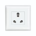 Wipro Northwest (Venia) Switch Combo of 2M Plate + 16A 3Pin Socket- White (Kit 4)...