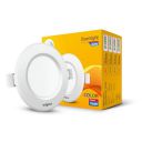 wipro Polycarbonate Alpha 10W Round Downlight Junction Box | Green | Glare-Free Design |Recessed Down Light For False Ceiling | Cutout ? 3 Inch | Pack Of 1...