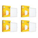 wipro Polycarbonate Garnet 10W Square Led Wave Infinity Panel | Cool White Light (6500K)|Rimless Panel with Ultra-Slim Design for False Ceiling - 130X130Mm | Pack of 4...