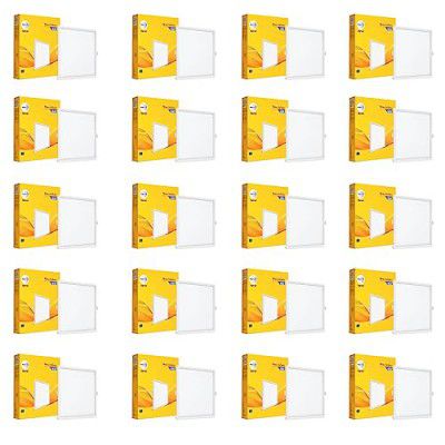 wipro Polycarbonate Garnet 6W Square Led Wave Infinity Panel |Warm White Light (2700K)| Cutout - 100X100Mm |Pack of 20