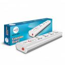 Wipro Premium Extension Board with 4 Universal Sockets & 1 Master Switch | Grey & White...