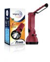 Wipro Prism Multi Functional Rechargeable LED Torch cum Lantern|Dual Mode|Emergency Light with 1200mAh Li Ion Battery|4 Watt, (Red, Pack of 1)...