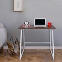 Wipro Furniture Reagan Engineered Wood Office Desk & Study Table with Sturdy Metal Base - 900 * 600 * 750mm (Dark Walnut)...