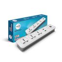 Wipro USB Extension Cord with 2 mtr Cord Length | 3 Universal Socket and 2 USB Port Spike Guard | Child Safety | Auto Cutoff | Fire Resistant, Pack of 1...
