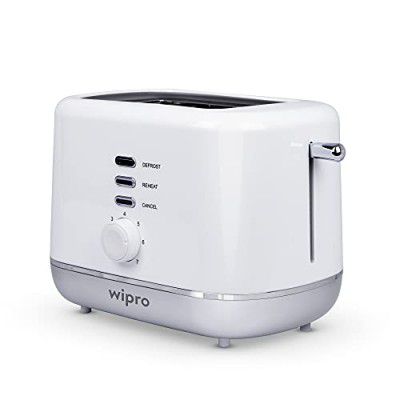 Wipro Vesta Bread Toaster 800 Watts Auto Pop up with Removable Crumb Tray