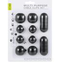 Wire Clips Cable Protector Clips Desktop Cord Organizer, Multipurpose Silicone Adhesive Cord Hooks for TV Home, Office, Cubicle, Car, Desk (10 PCS Set) (Black)...