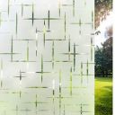 WISDOM StaticCling Frosted Glass Window Film (24 by 66inches, Frosted Plus Mines Pattern)...
