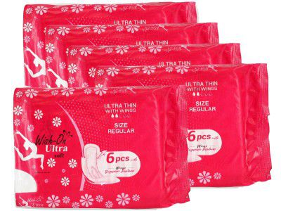 Wish-On Ultra Thin Sanitary Pads For Womens with Wings | Sanitary Napkins For Womens | Pads For Women | Size-Regular 240mm | 30 Pcs,Ultra L