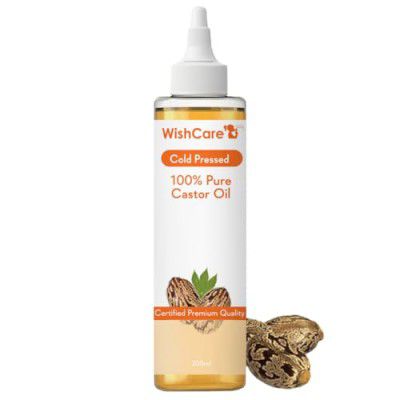 WishCare Premium Cold Pressed Castor Oil - Pure & Virgin Grade - For Healthy Hair and Skin - 200 Ml