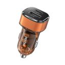 WK LIFE BORN TO LIVE-Car Charger with Transparent A+C Fast Charging, Supporting PD25W...