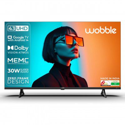 Wobble (43") K Series 4K UHD Smart LED TV with Google TV 5.0 (Black) WB43UDAGU2875D25