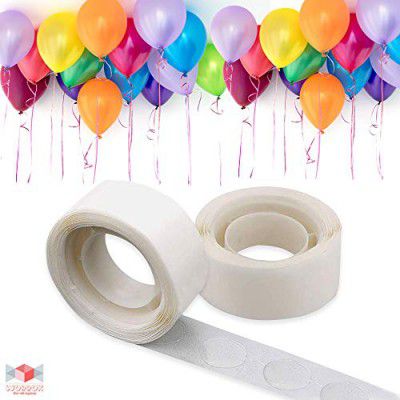 Wobbox TM 100 Dots Party Balloon Glue Dots, White