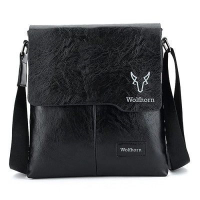 Wolfhorn Leather Branded Original Cross-body Sling Messenger Bag