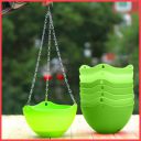 wolpin 5 Pcs Plastic Flower Pot Gamla Garden Planter Hanging Pot Chain & Inbuilt...