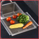 wolpin Large Roll-up Sink Dish Drying Rack Over Kitchen Mat (47 x 36 cm)...
