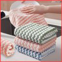wolpin Microfiber Cleaning Cloths, 5 Pcs 25 x 25 cms Multi-Colour | Highly Absorbent, Lint and Streak Free, Multi -Purpose Wash Cloth for Kitchen, Car, Window, Stainless Steel, Silverware, Glass...