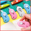 Wolpin Mini 3 Pcs Cutter Knife Set Blade Light Weight Compact Cutter Set Portable...