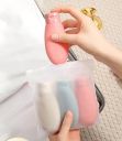 wolpin (Pack of 3 Refillable Travel Bottles for Toiletries Silicone Container for Cream, Shampoo Hand Wash, Lotion Storage Bottle Travel Accessories Leak Proof (60 ML)...