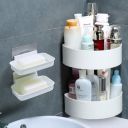 wolpin Plastic Wall Shelves (2 Pc with 2 Soap Cases)...