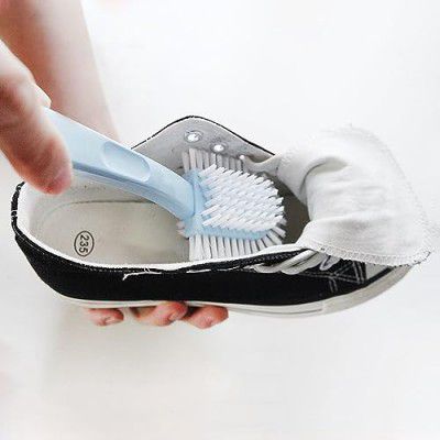 wolpin Polypropylene 1Pc Reusable Cleaning Brush With Handle For Scrubbing Multipurpose Brush