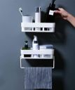 Wolpin Wall Shelves (2 Pc with Towel Hanger)...