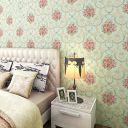 wolpin Wall Stickers Home DIY Decals Wallpaper (45 cm x 10 m) Damask Flower Self Adhesive PVC, Sage Green...