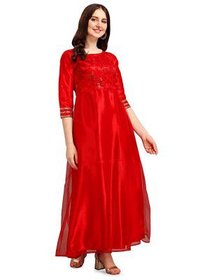 Womanista Womens Net Regular Kurta