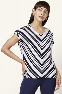 Women Cotton Striped Regular Fit Top