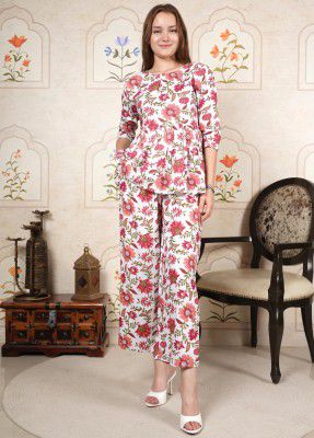 Women Flared Short Kurti Pant Set
