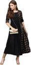 Women Floral Print Cotton Rayon Blend Anarkali Kurta...