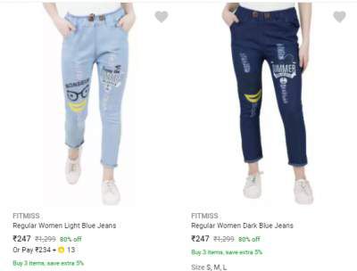 Women Jeans Starts at Rs.247