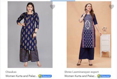 Women Kurta and Palazzo Set @ ₹299