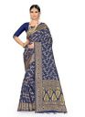 Women's Banarasi Silk Saree (Neavy blue, 5-6mtrs)-PID30594...