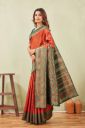Women’s Banarasi Silk Saree with Rich Pallu, Jacquard Zari Weaving Work & Unstitched Blouse Piece, Traditional Ethnic for Wedding, Party & Festive Occasion...