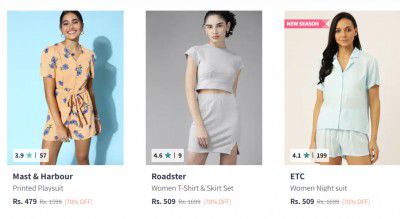 Women's Clothing Set from ₹239 | Flat 85% off