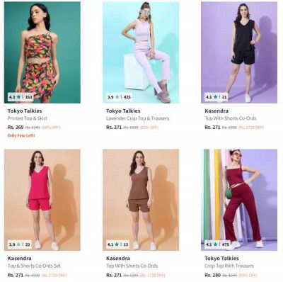 [ All Brand ] Women's Co-Ords Set At 90% Off | Starts ₹284