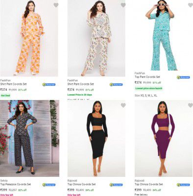 Women's Co-ords Set Starts ₹341