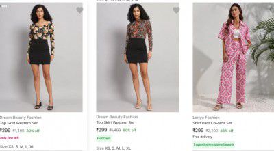 Flipkart : Women's Co Ords Starts at Rs 267