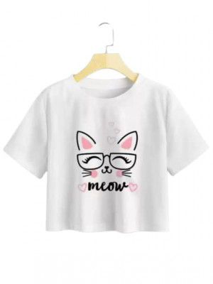 Womens Cotton Printed Crop Top